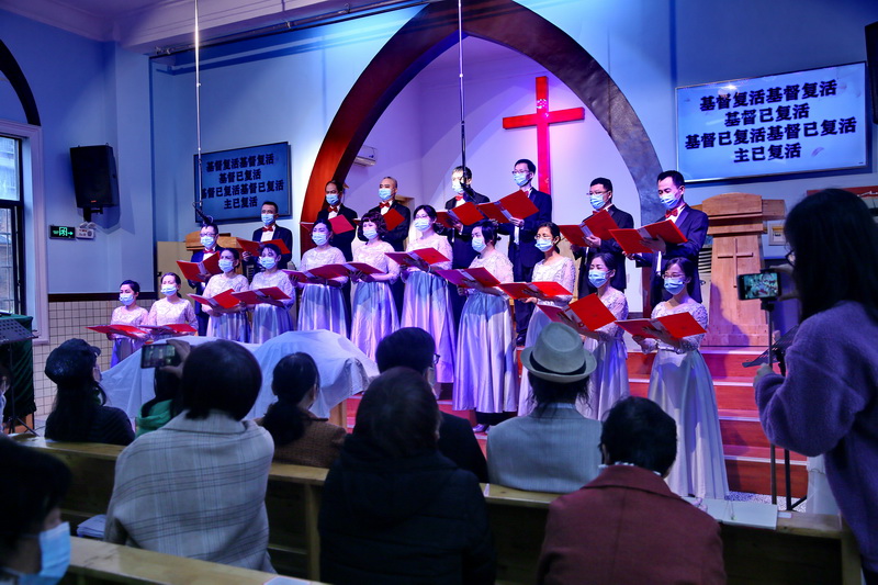 长沙市城南堂举行2022年复活节聚会
